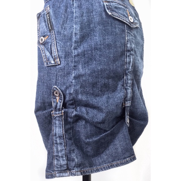 VINTAGE Dolce & Gabbana Knee Length Denim Skirt - Picture 3 of 7